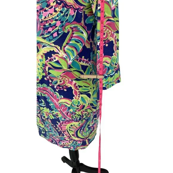 Lilly Pulitzer Marlowe Toucan Play Pink Blue Green Mini Lightweight Dress Large - Picture 5 of 8